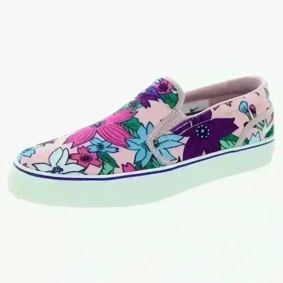 Nike Toki Aloha Pink Floral Slip-On Sneaker 7 Boardwalk Chic Coastal Sporty Vaca - Picture 4 of 16